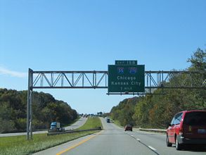 I-70 west at I-55/270 - Troy, IL
