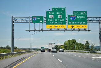 I-70/US 40 west at I-270/US 15 - Frederick, MD