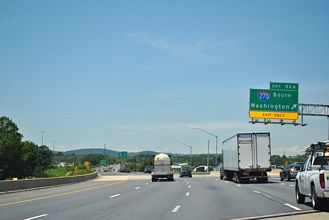 I-70/US 40 west at I-270/US 15 - Frederick, MD
