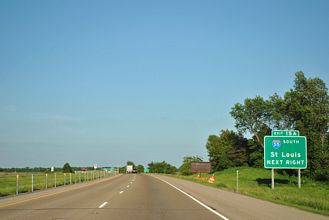 I-270 east at I-55/70 - Troy, IL