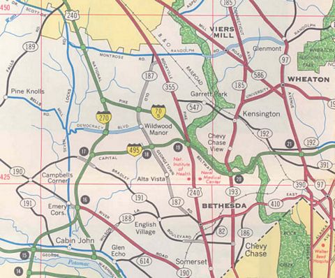I-270 - 1968 Maryland Official Highway Map