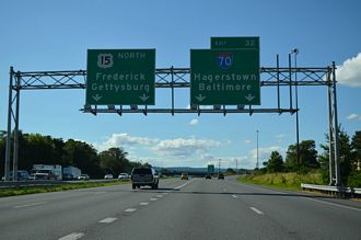 I-270 north at I-70/US 40 - Frederick, MD