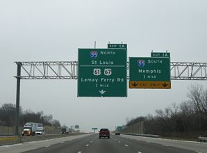 I-270 south at I-55/255 - Concord, MO