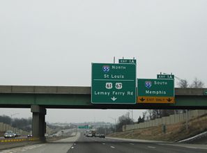 I-270 south at I-55/255 - Concord, MO