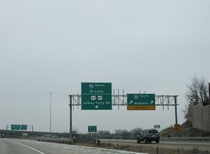 I-270 south at I-55/255 - Concord, MO