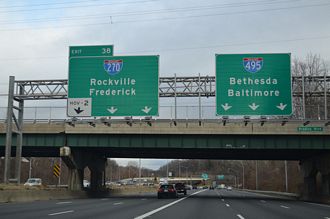 I-495 east at I-270 Spur - Bethesda, MD