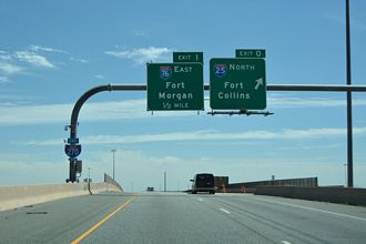 US 36 east at I-25/270 - Welby, CO