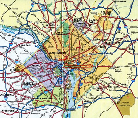 Washington, DC - 1975 Virginia Official Highway Map