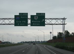 I-71 north at I-271 - Medina, OH