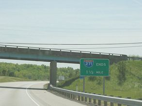 I-271 south at I-71 - Granger Twp, OH