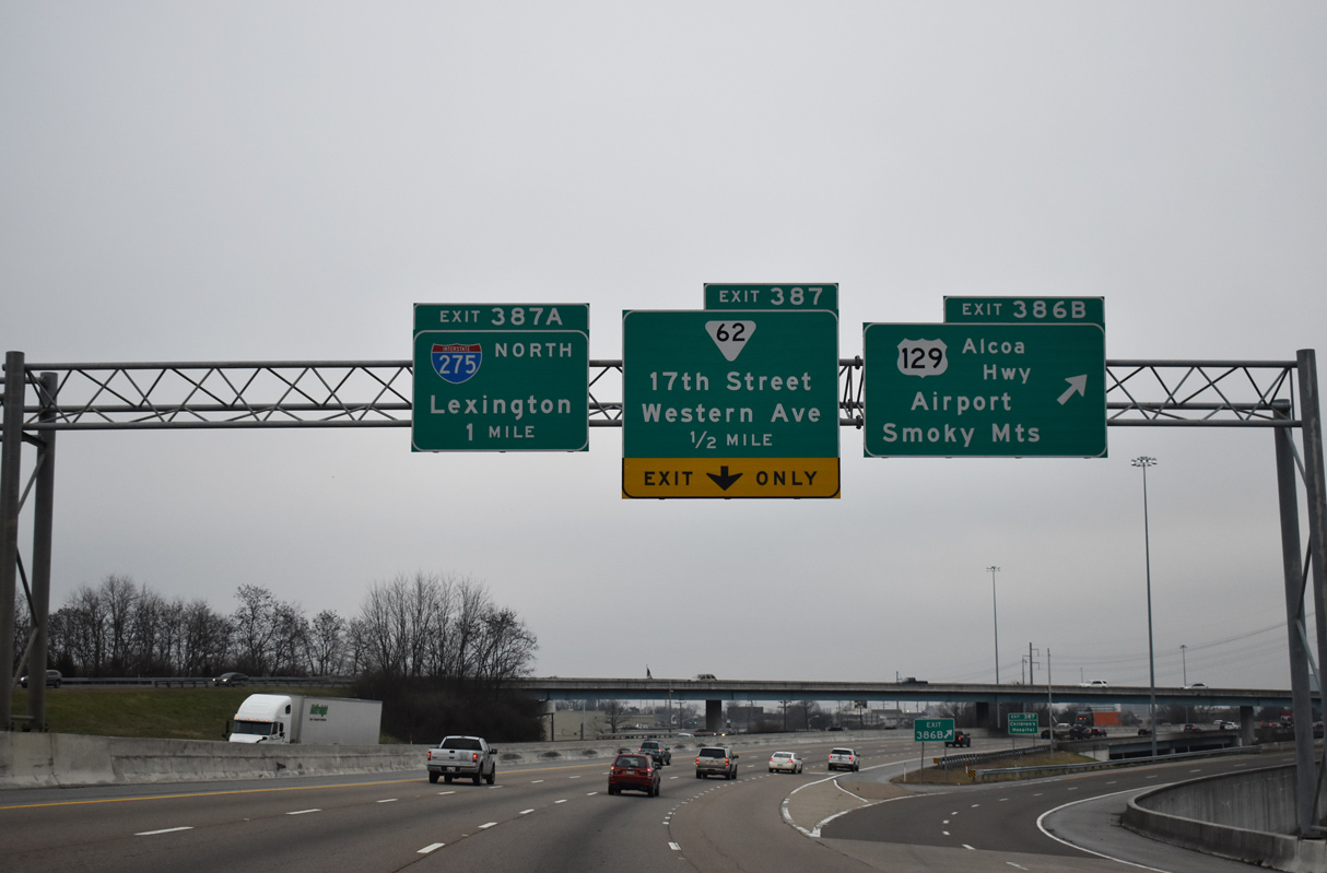 I-40 east at I-275 - Knoxville, TN