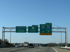 I-71/75 south at I-275 - Erlanger, KY