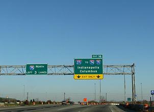 I-75 north at I-275 - Sharonville, OH