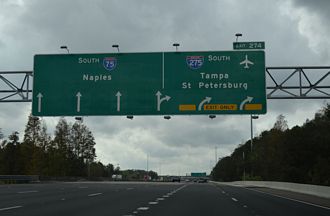 I-75 south at I-275 - Wesley Chapel, FL