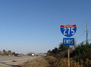I-96/275 north at I-696/M-5 in 2009