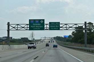 I-96 east at I-275/696/M-5 - Novi, MI