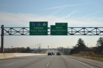 I-96 east at I-275/696/M-5 - Novi, MI