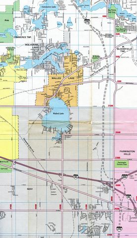 I-275 Michigan - 1974 Map