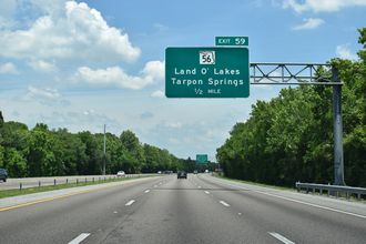 I-275 north a half mile ahead of Exit 59 for SR 56 at Cypress Creek Preserve.