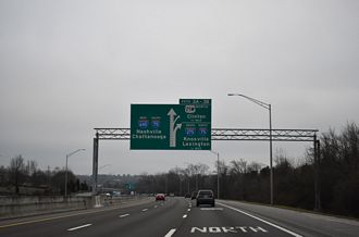 I-640/US 25W west at I-75/275 - Knoxville, TN
