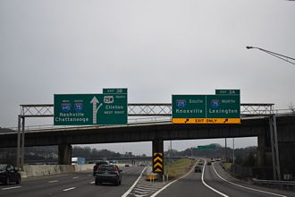 I-640/US 25W west at I-75/275 - Knoxville, TN