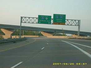M-5 south at I-96/275/696 - Novi, MI