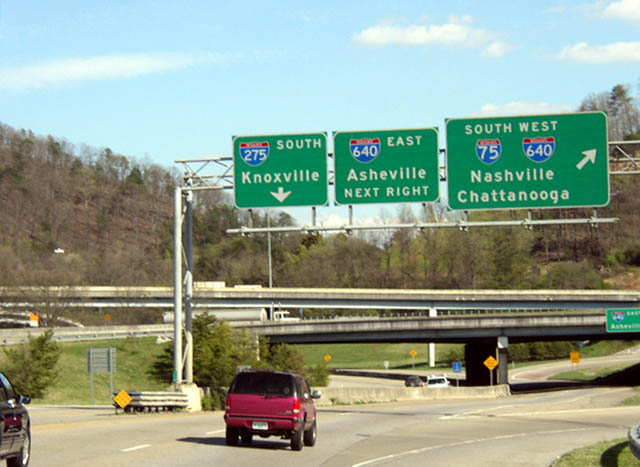 U.S. 25W south at I-75/275/640 - Knoxville, TN
