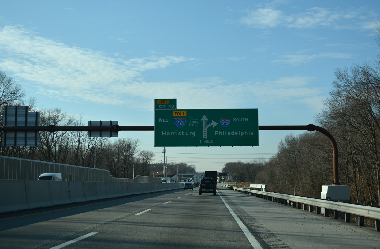 I-95 west at I-276/PA Turnpike - Levittown