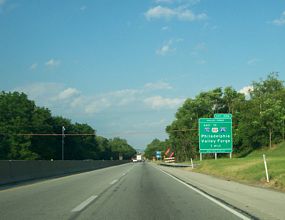 I-76/PA Turnpike east at I-276 - Valley Forge