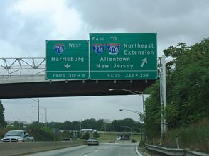 I-76 west at I-276/PA Turnpike - 2005