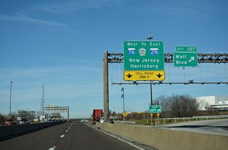 I-76 west at I-276/PA Turnpike - King of Prussia