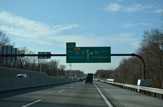 I-95 west at I-276/PA Turnpike - Levittown