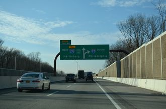 I-95 west at I-276/PA Turnpike - Levittown