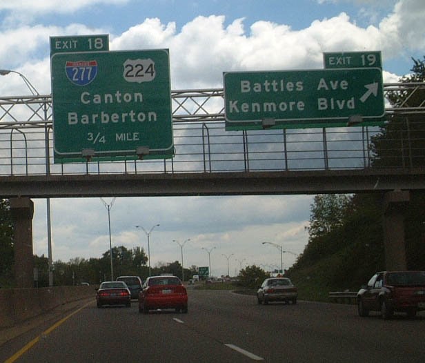 I-76 west at I-277/US 224 - Akron, OH
