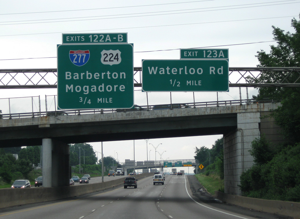 I-77 south at I-277/US 224 - Akron, OH