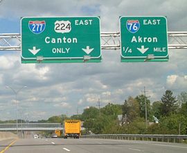 I-76/US 224 east at I-277 - Akron, OH