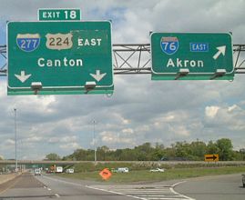I-76/US 224 east at I-277 - Akron, OH