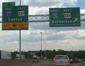 I-76 west at I-277/US 224 - Akron, OH