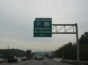 I-77 north at I-277/US 224 - Coventry Twp, OH