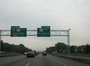 I-77 north at I-277/US 224 - Coventry Twp, OH