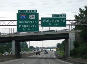 I-77 South at Interstate 277 in Akron, Ohio
