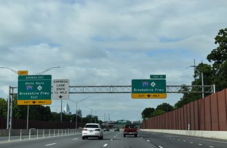 I-77 South at Interstate 277 in Charlotte, North Carolina