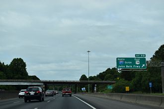 I-77 south at I-277/US 74-NC 27 - Charlotte