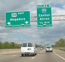 I-277/US 224 east at I-77 - Akron, OH