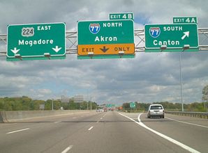 I-277/US 224 east at I-77 - Akron, OH