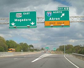 I-277/US 224 east at I-77 - Akron, OH