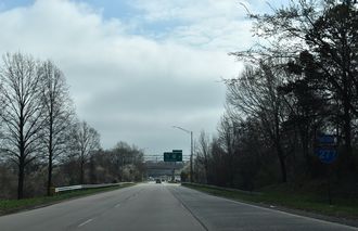 NC 16/Brookshire Freeway south at I-77/277 in Charlotte.