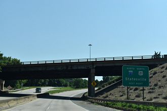 US 74 east at I-77 and I-277 - Charlotte, NC