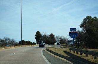 US 74 east at I-77 and I-277 - Charlotte, NC