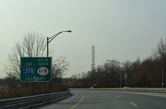 I-278 west at US 1/9 - Linden, NJ